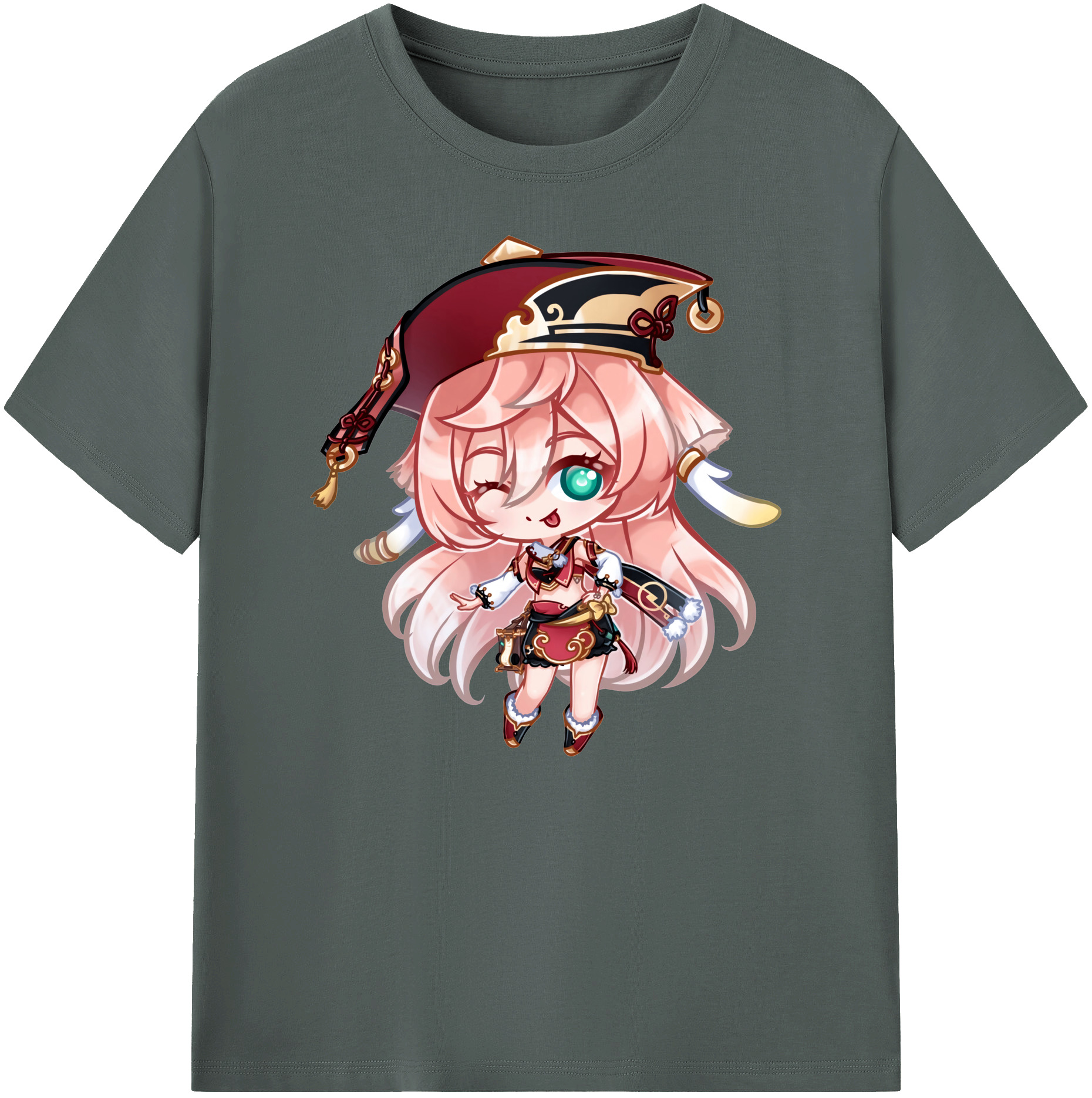 げんし神 ヤンフェイ genshin Yanfei 綿100％ メンズ半袖Tシャツ｜肌触りやわらか＆通気性